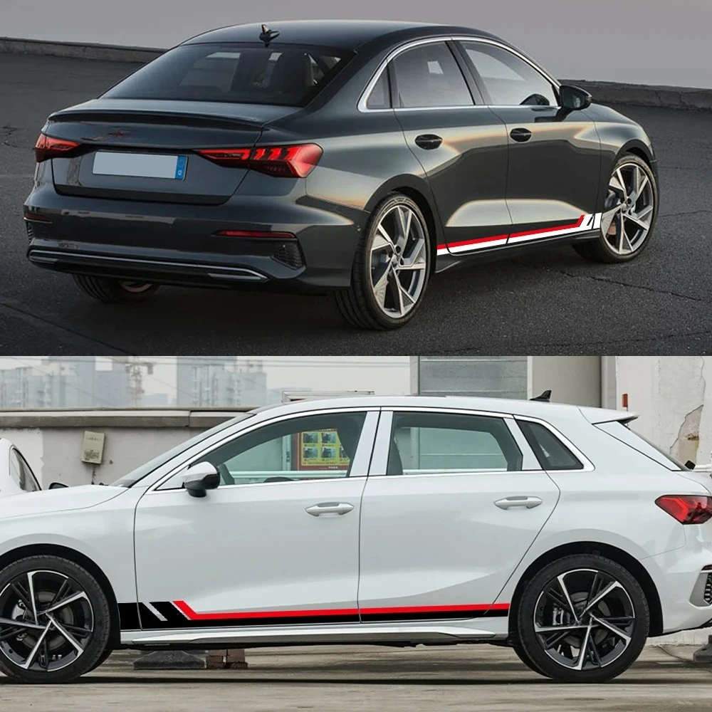 For Audi A3 8P 8V 8L 8Y Sedan S3 TFSI Sportback RS3 Limousine Car Side Door Sticker Vinyl Decal Graphics Exterior Accessories view 3