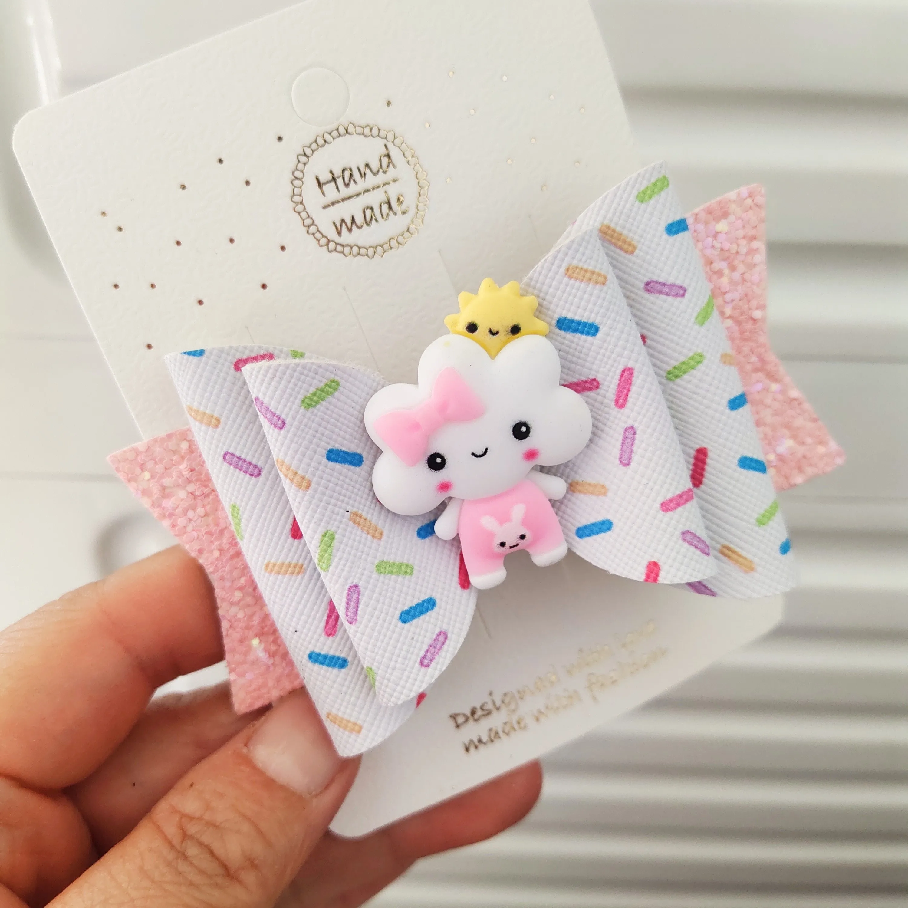 2022 Ice Cream and Cupcake Hair Bows for Girls Cute Hair Clips Headwear Hairpins Hair Accessories 3.5 INCH SIZE