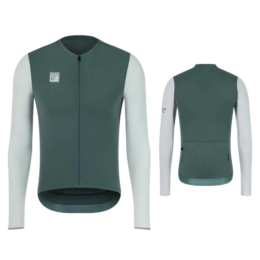 Santic Men's Cycling Jerseys Summer Breathable Long Sleeve Sports Shirt Bicycle Sports Cycling Jerseys Quick Dry WM24C01173