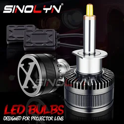 Sinolyn 360 Degree LED Bulb H7 H1 D2H D2S H11 9005 9006 Socket For Projector Lens Headlight Car Lamps 70W 8000LM Car Accessories