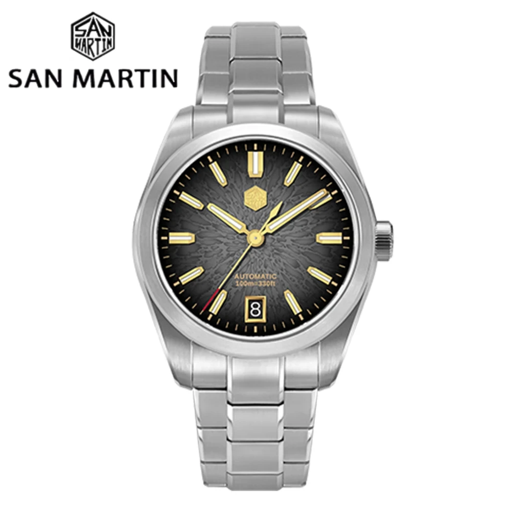 San Martin 36/39/42mm SN0144 JianZhan Dial Gada Watch Miyota 9015 Original Design Men Luxury Dress Automatic Mechanical Watches