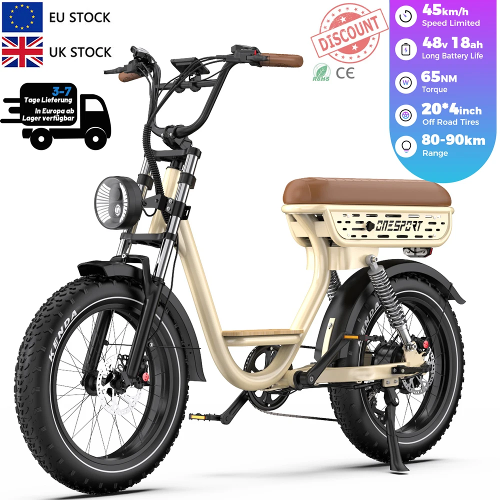 

STLF EU Stock Onesport W77 Electric City Bike 48V 18AH Woman Ebike Urban Electric Fatbike Smart Controller Ebike Electric Bicycl