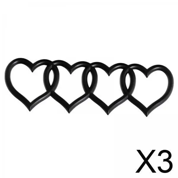 

Heart Rear Trunk Stickers Decal 3D ABS Car Accessories Exterior Badge for Audi A3A4A6LQ5