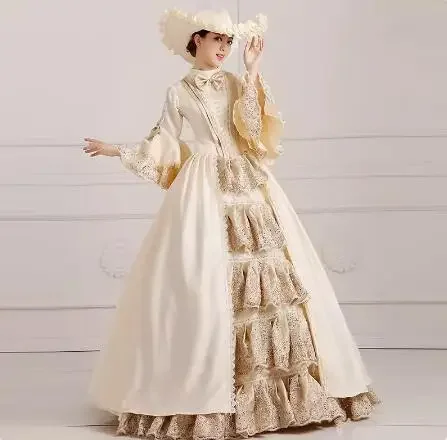 النمط الأوروبي قصر الأميرة زي المرحلة الملابس النسائية #2