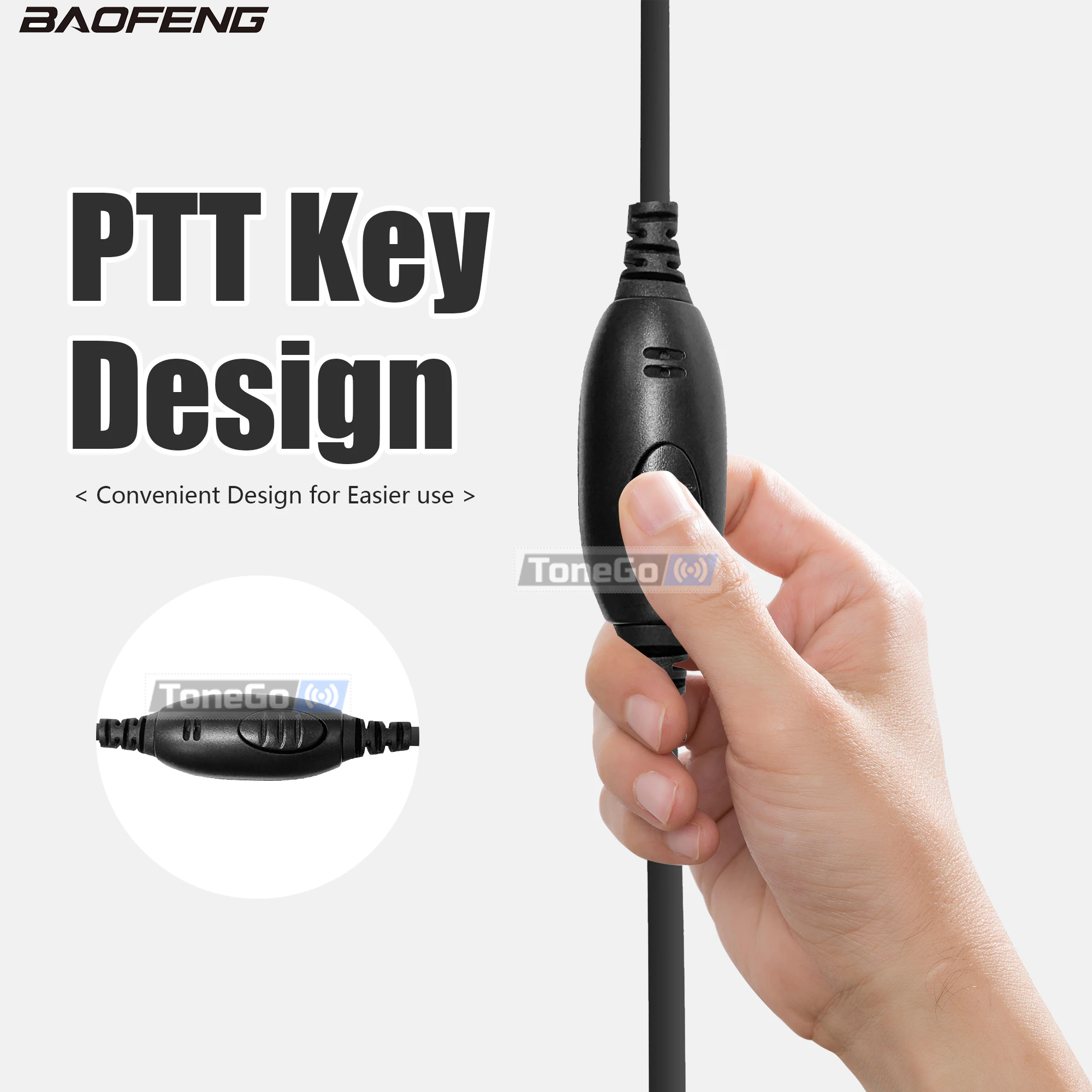 Baofeng UV-9R Plus اسلكية تخاطب سماعة مقاوم للماء نوع الصوتية سماعة أنبوبية UV68 برو ماكس V2 PTT سماعة ل 9R UV-XR GT-3WP #3