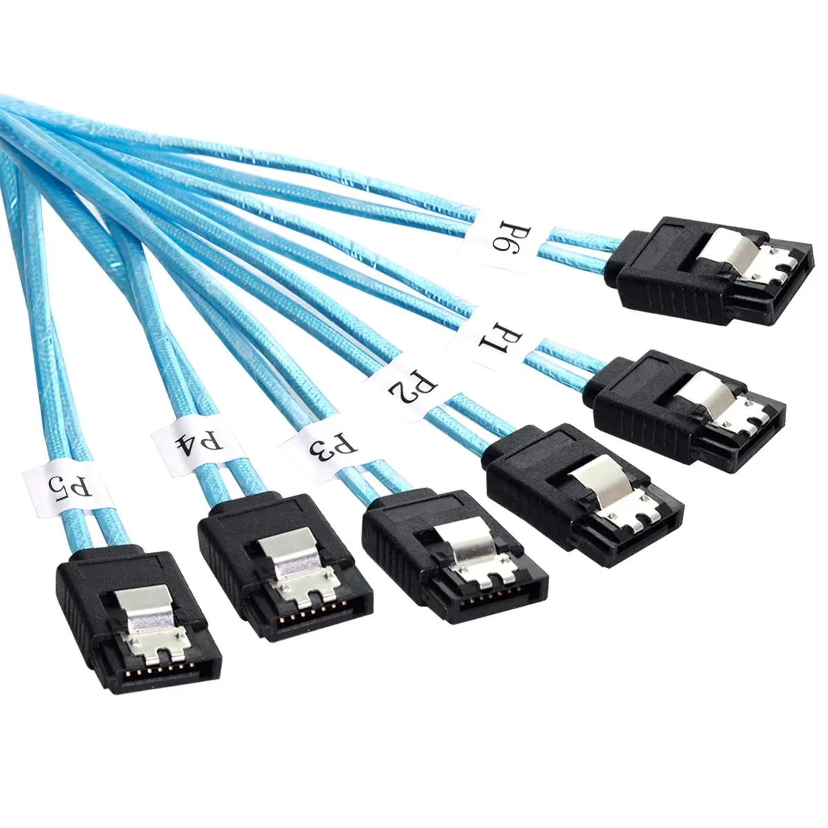 

Cablecc 6 Гбит/с внутренний 6 SATA 7pin к 6 SATA 7pin целевый SSD жесткий диск серверный Raid кабель