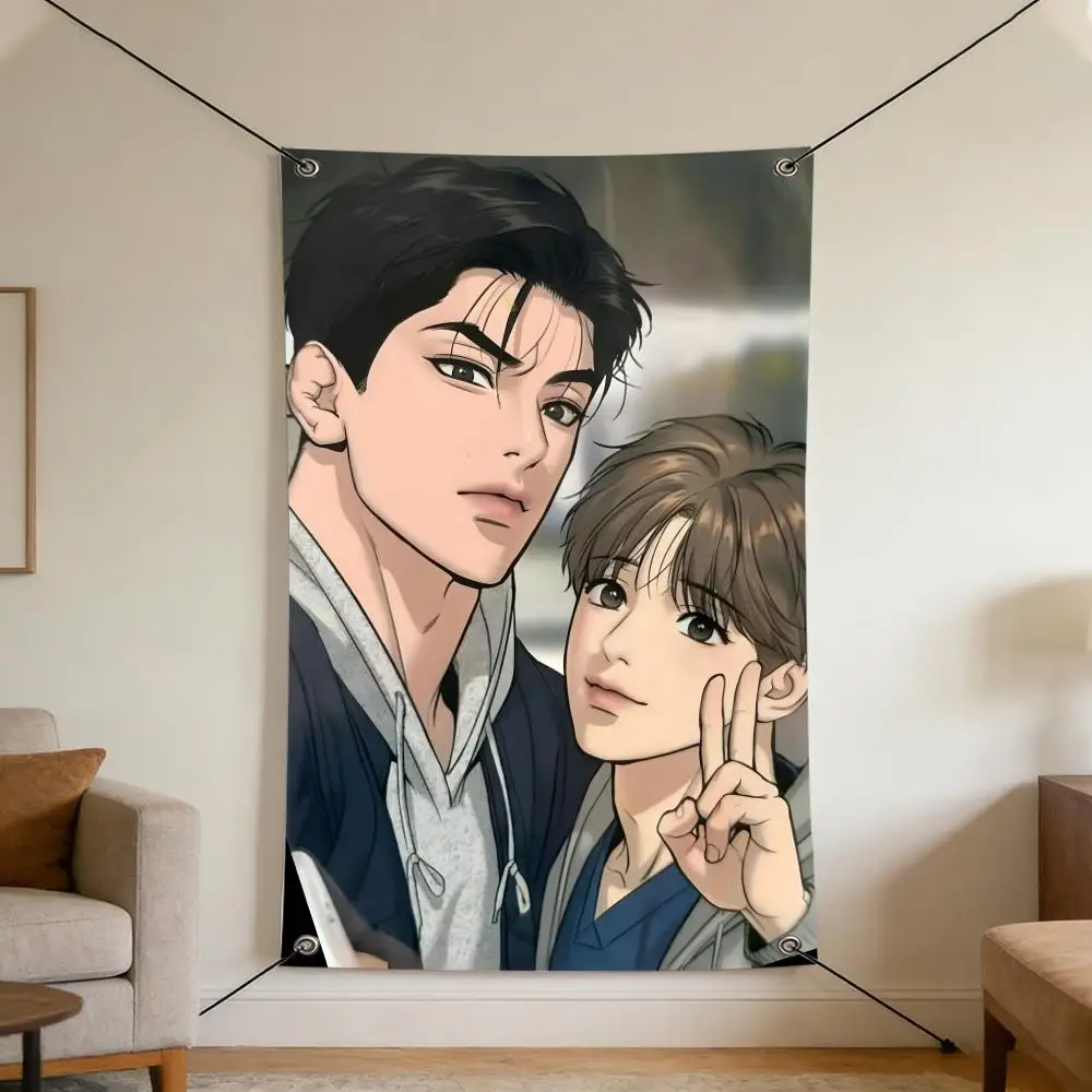 Manhwa J-Jinx Flags Cozy Home Flag 4 Grommets Anti-Wrinkle Waterproo  Indoor