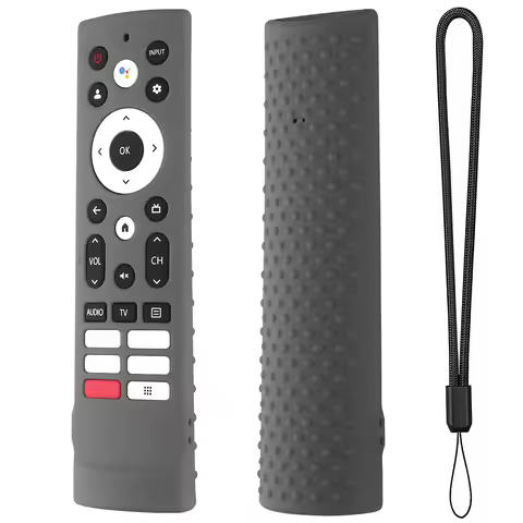 Silicone Cover Remote Control Shockproof Controller Skin with Removal Lanyard TV Remote Cover for Hisense Voice Remote ERF3V90H