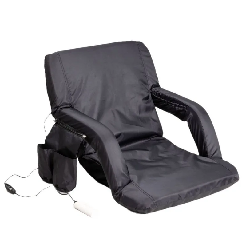Foldable heated chair with backrest, portable for stadium fishing, waterproof, wear-resistant, and moisture-proof