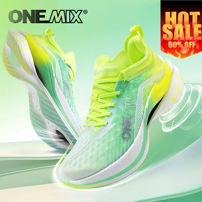 

ONEMIX Sneakers Man Woman Marathon Running Racing Shoes Hot Sell Professional Stable Support Shock-relief Ultra-light Rebound