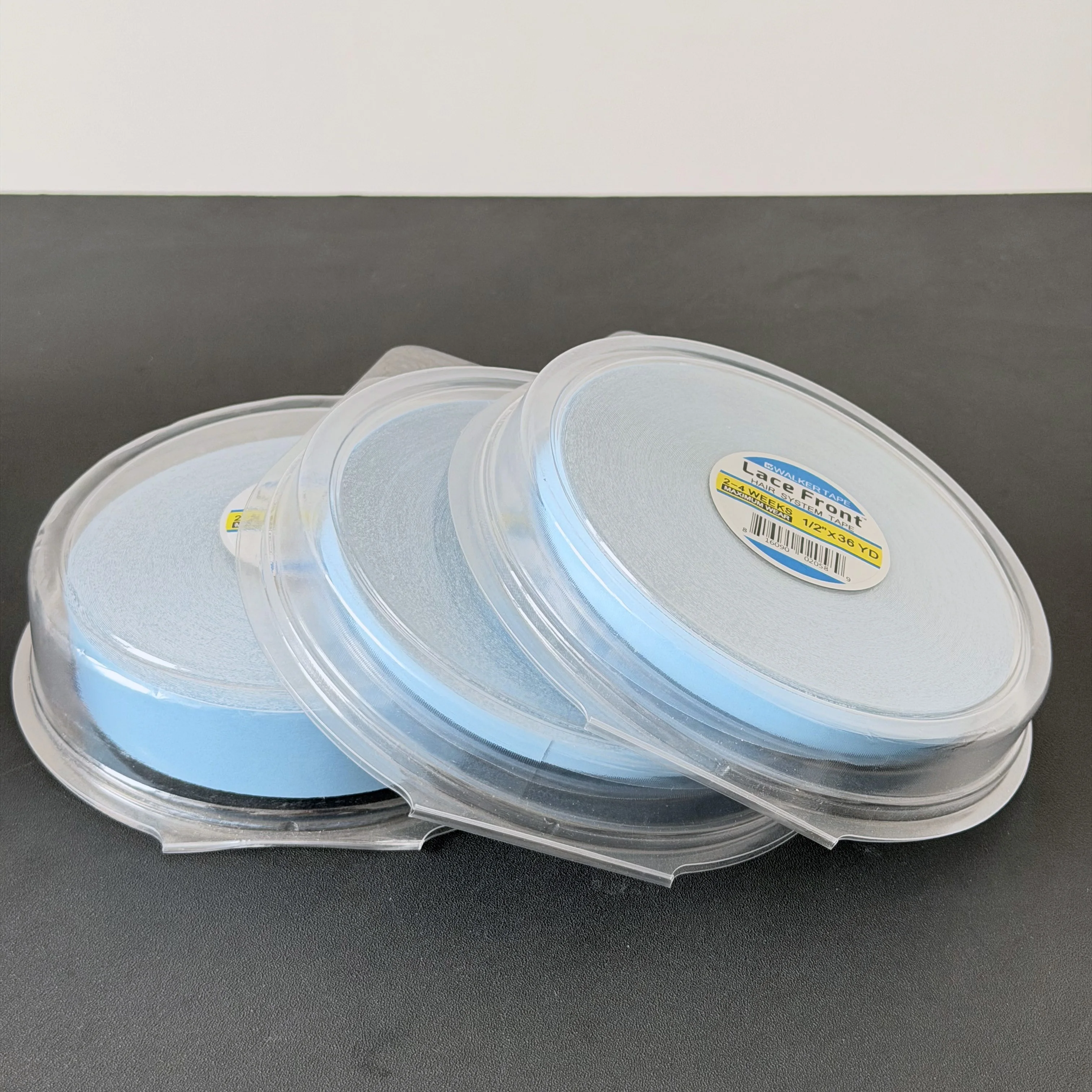 1 Roll 0.8cm 36yards Blue Wig Tape Lace Front Double Side Adhesive Hair System Tape Roll for Wig Toupee Hair Extensions