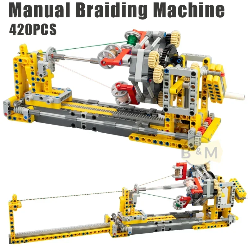 New 420PCS Manual Braiding Machine model buiding kit block self-locking bricks children toys holiday birthday christmas gift