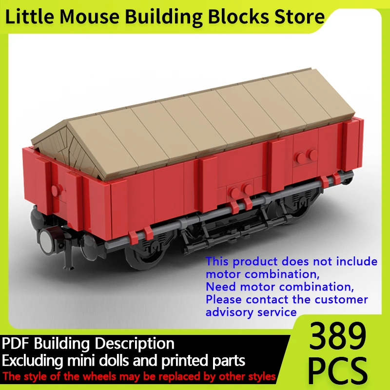 

City Car Model MOC Building Bricks Short Gondola Bulk Wagon Modular Technology Gifts Holiday Assemble Children Toys Suit
