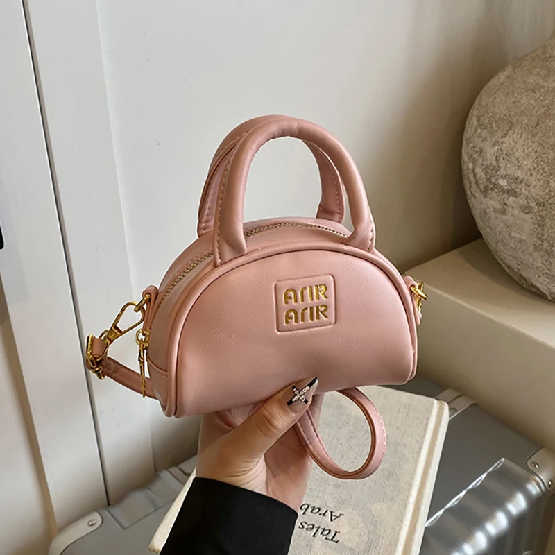 

Children's Zipper Crossbody Bag Korean Girls Versatile Coin Purse Trendy Pu Leather Mini Handbags Female Lipstick Shoulder Pack