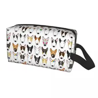 Multi Bull Repeat Cosmetic Bag Women Fashion Big Capacity Dog Lover Bull Terrier Makeup Case Beauty Storage Toiletry Bags