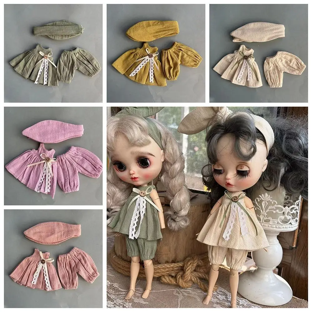 Princess Dress Blythe Doll Clothes Doll Ornament Cosplay OB22 OB24 Accessories Cute Bow Blythe Vintage Dress Children Toy