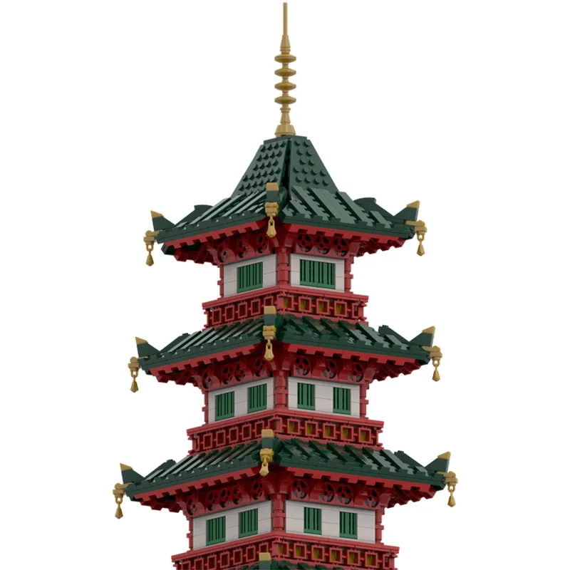 3827 個 MOC カスタムモジュラー 'サムライ寺院建築ビルディングブロックモデルアセンブリ子供フェスティバルギフト