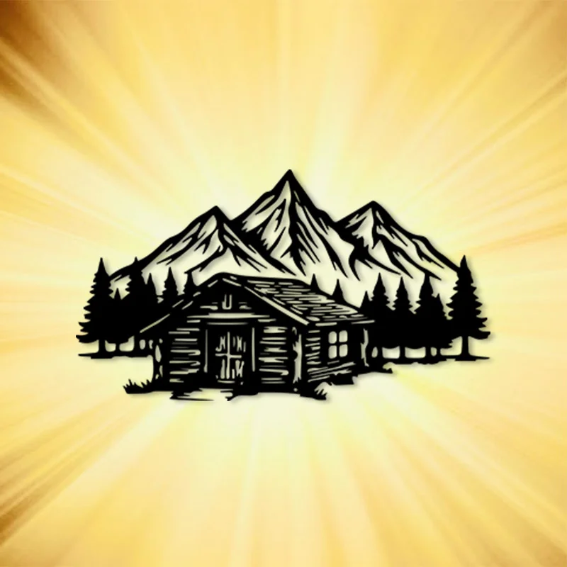 Brand Metal Wall Art Snow Mountain Mural Weather-Resistant Decor for Winter Sports Enthusiants Rustic Home