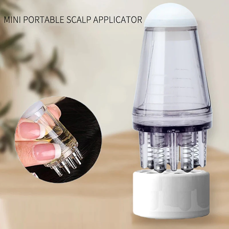 Portable Mini Applicator Liquid Massage Comb With Spring Head For Head Hair Growth Anti Hair Lose Hair Root Medicine Comb▪