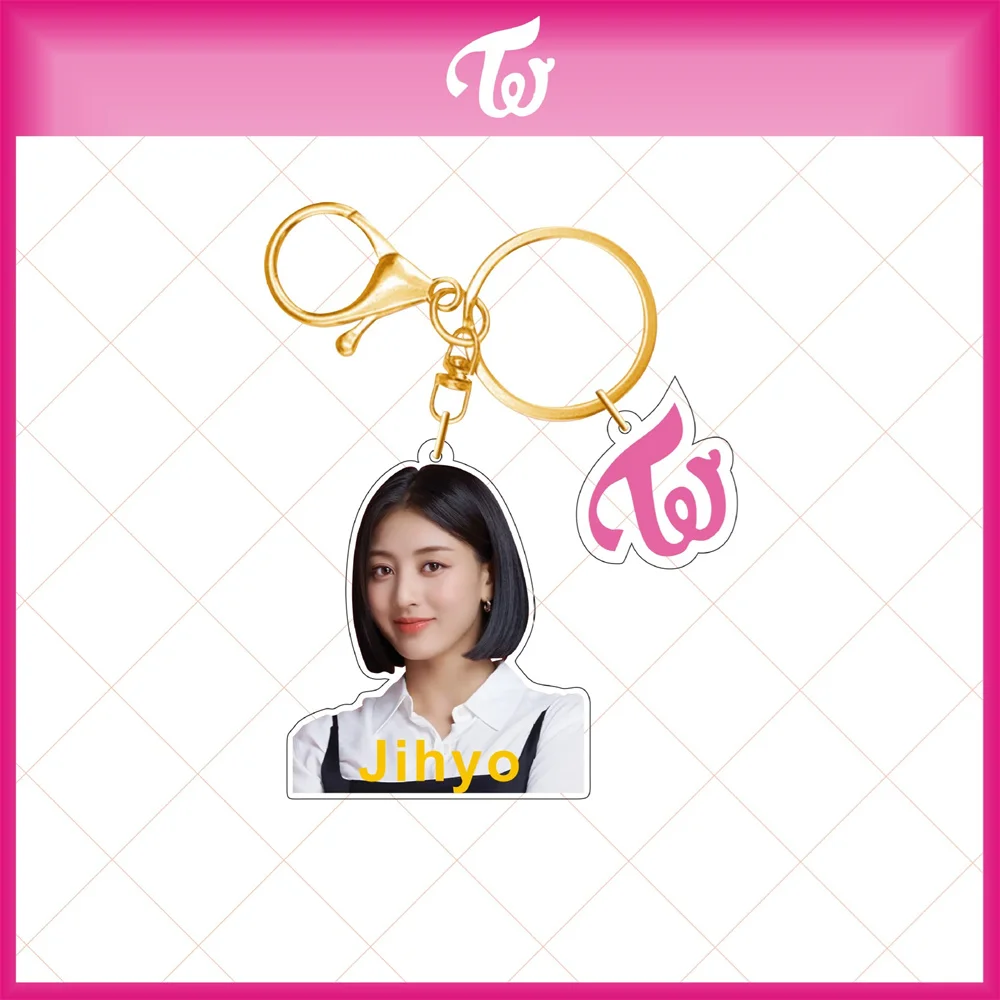 Kpop MOMO Keychain Albums Keyring Bag Pendent TZUYU DAHYUN MINA JIHYO SANA MOMO Phone Chain Accessories Fans Couple Gift