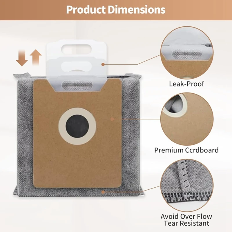 22 sacos de pó de substituição dos pces para eufy limpo g35 +, g40 + g40 híbrido + estação auto-vazia, sacos de pó acessórios vácuo