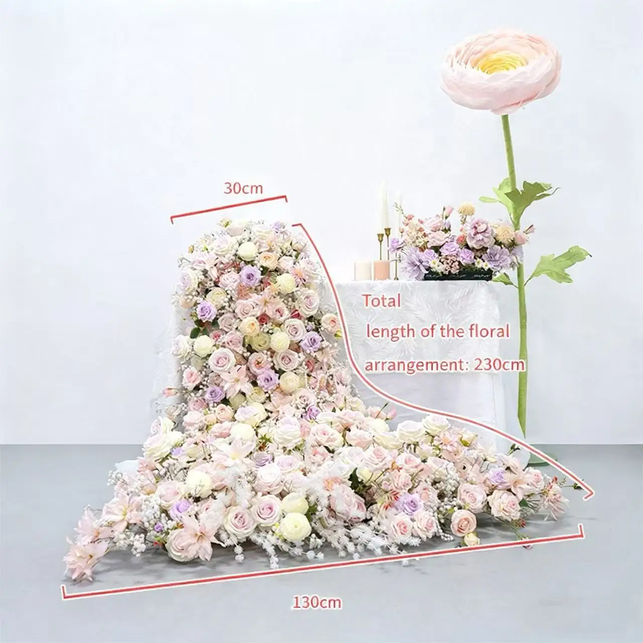 

Custom Artificial Waterfall Trailing Wedding Decoration Background Decoration Complete Flower Art