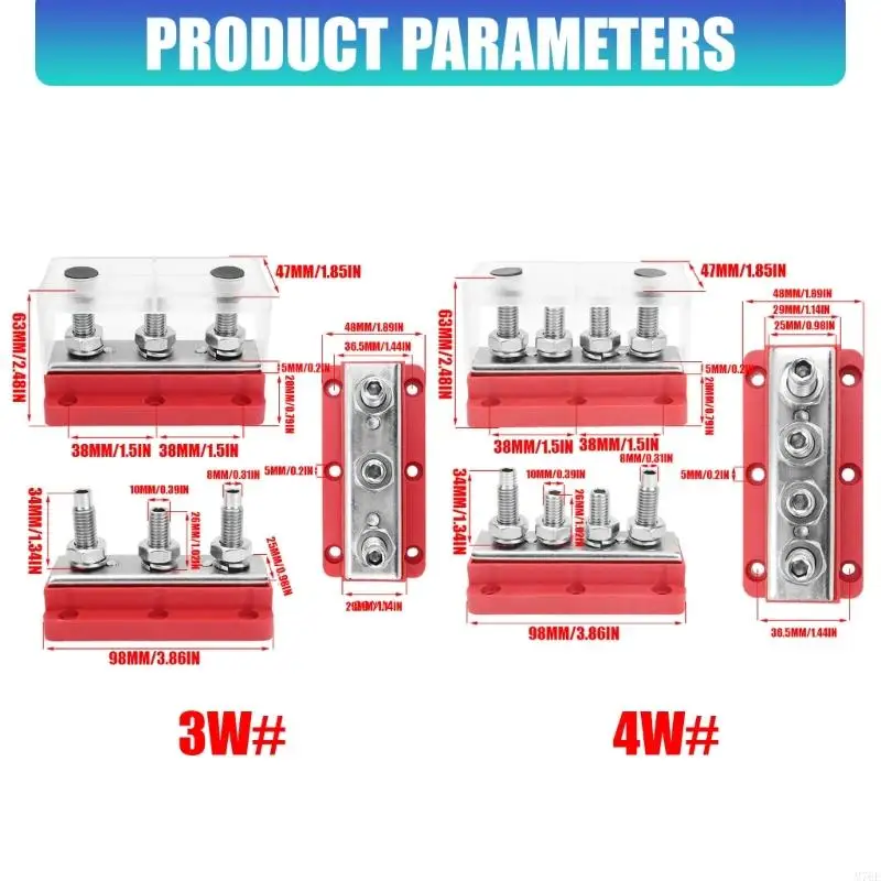 M76E 300A Batterie-Stromschiene für Wohnmobil-, Anhänger- und LKW-Verkabelung – Detail 6