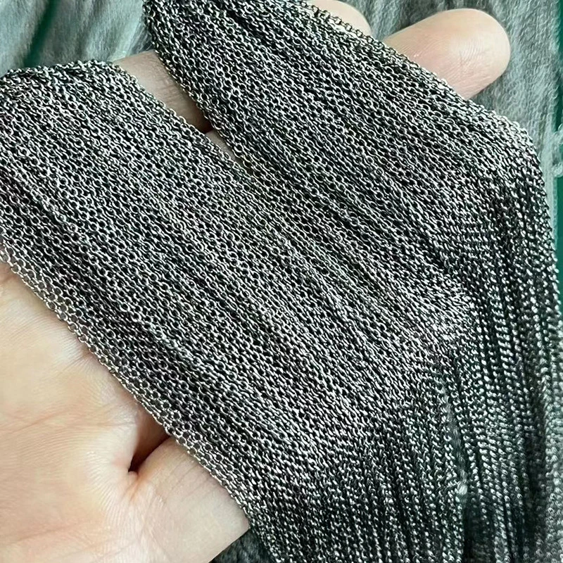 Wholesale 10 Meter Pure Titanium O-Link Chain 2.3/3/3.5mm Chains for DIY Bracelets and Necklaces for Unisex Jewelry Accessories
