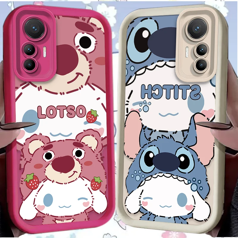 귀여운 디즈니 커플 소프트 폰 케이스 샤오미 미 15 울트라 14 13 12 12S 12X 11 라이트 5G NE 13T 12T 11T 14T 프로 매트 백 커버