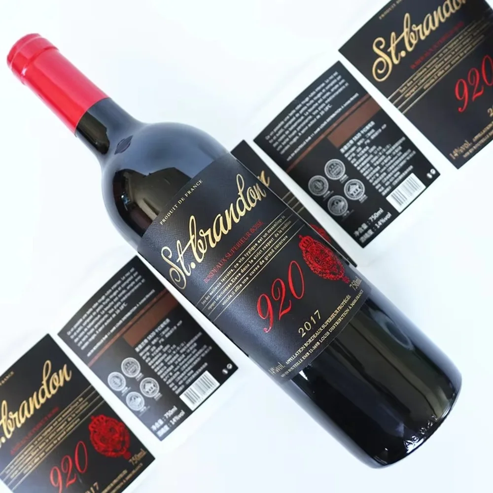 Customized Gold Foil Embossed Labels｜Strong Waterproof Adhesive｜UV Protection