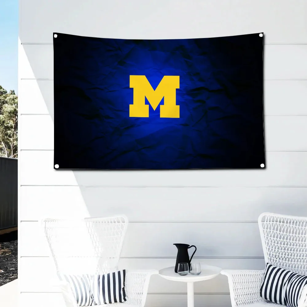 Outdoor Decors MichiganS WolverineS Decorative Flags and Banners Garage Decoration Custom Flag Skateboard Turkey Em Fallout Beer