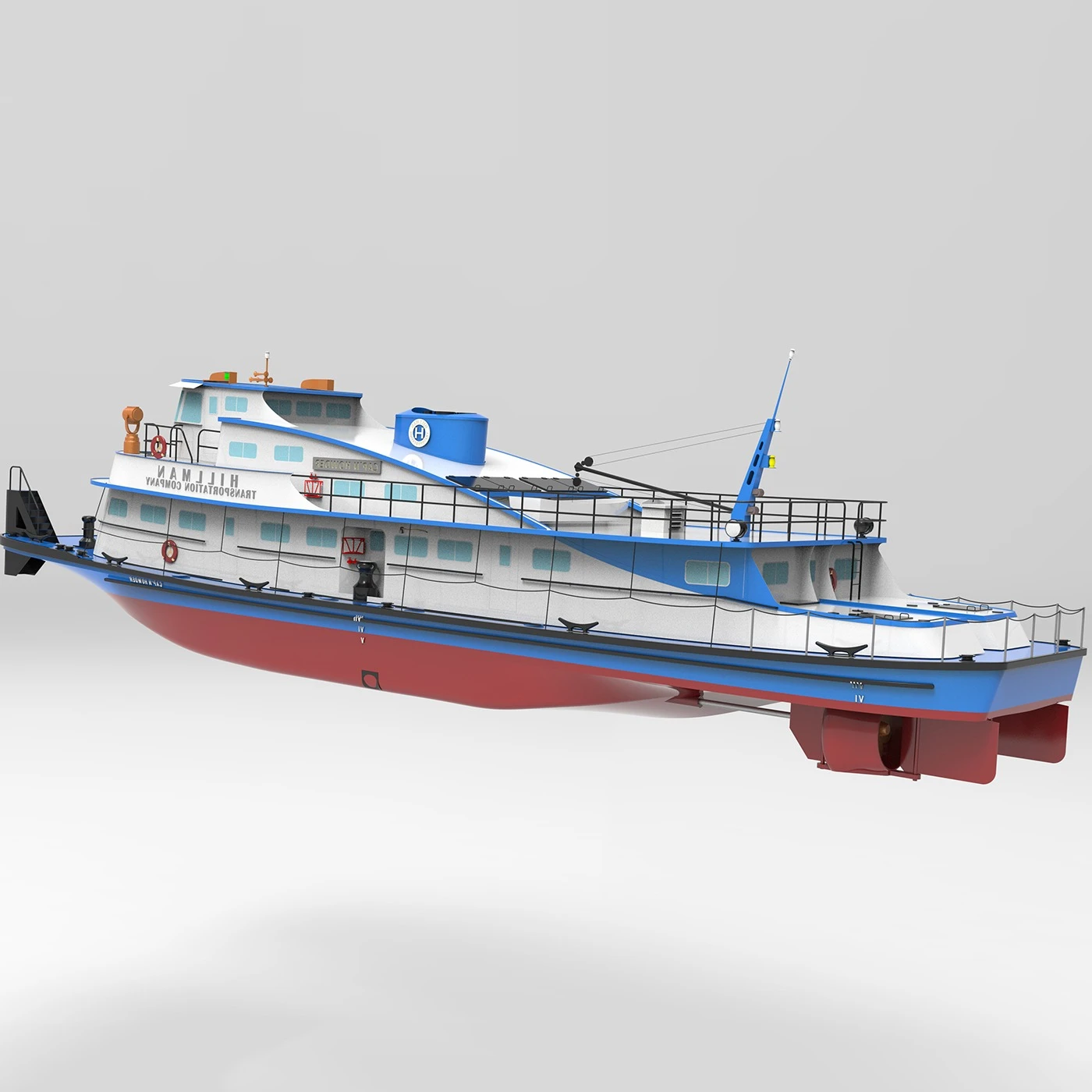 120 سنتيمتر RC السفن المزدوج موتور محاكاة هيلمان التحكم عن بعد Tugboat ثلاثية الأبعاد الطباعة مصبوب RC Schiffe أطقم منمذجة السفينة لعبة الصبي هدية