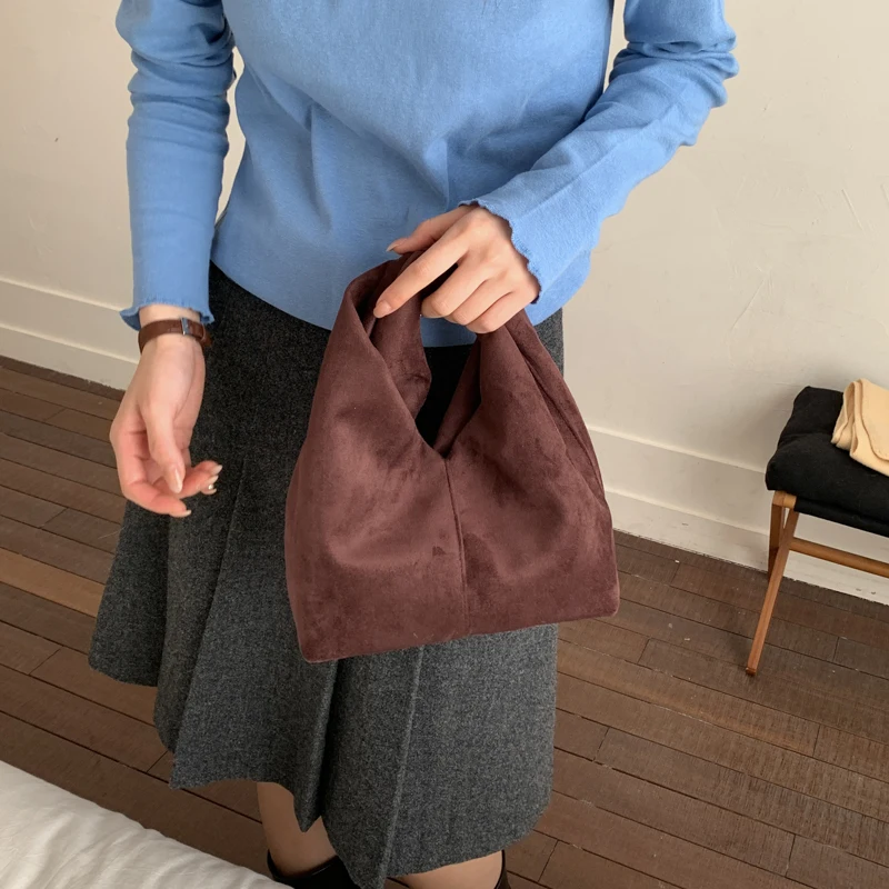 

Women's Small Faux Suede Slouchy Hobo Bag Soft Texture Casual Daily Office Fashion Lightweight Shoulder Bag 2026 New Trend