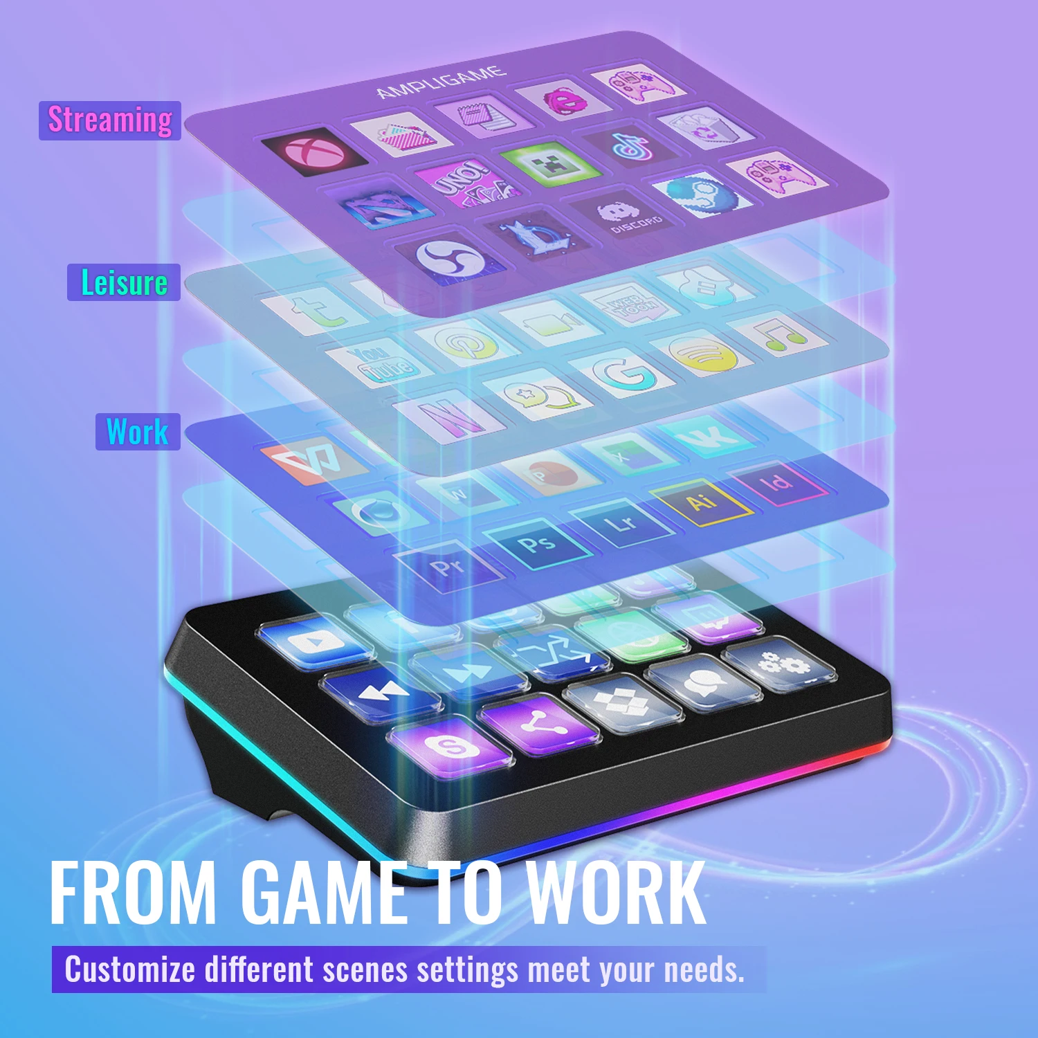 FIFINE D6 minitoetsenbord met 15 aanpasbare macroknoppen, triggeracties via app, aangepaste macros voor OBS/Twitch/YouTube/VK
