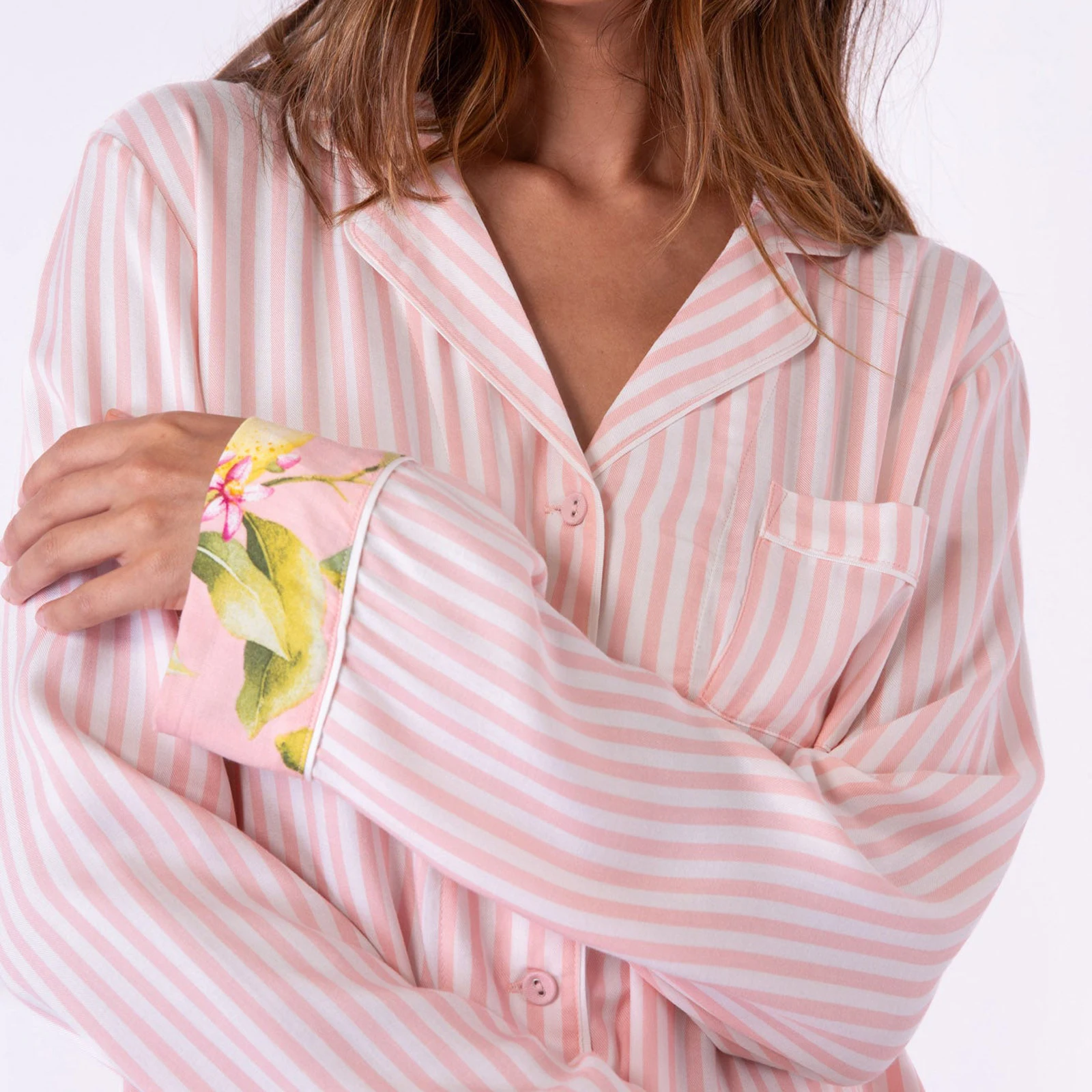 Hirigin Vrouwen Herfst Kawaii Esthetische Pyjama Sets Bloemenprint Lange Mouw Overhemden Met Knoop En Korte Broek Loungewear