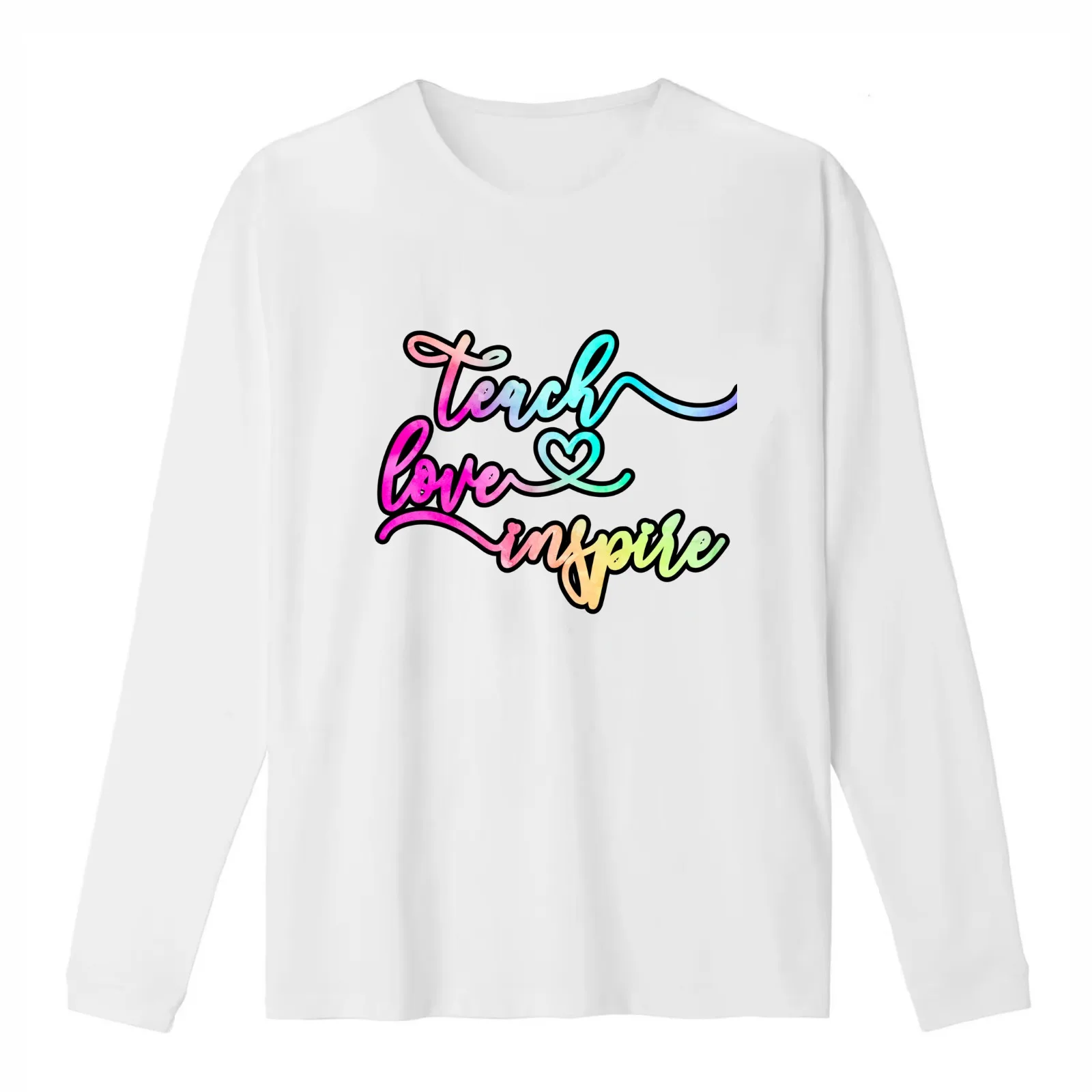 Teach Love Inspire Perfect gift for teacher appreciation week... T-Shirt Summer Casual Cotton Tee Oversized Streetwear Tops