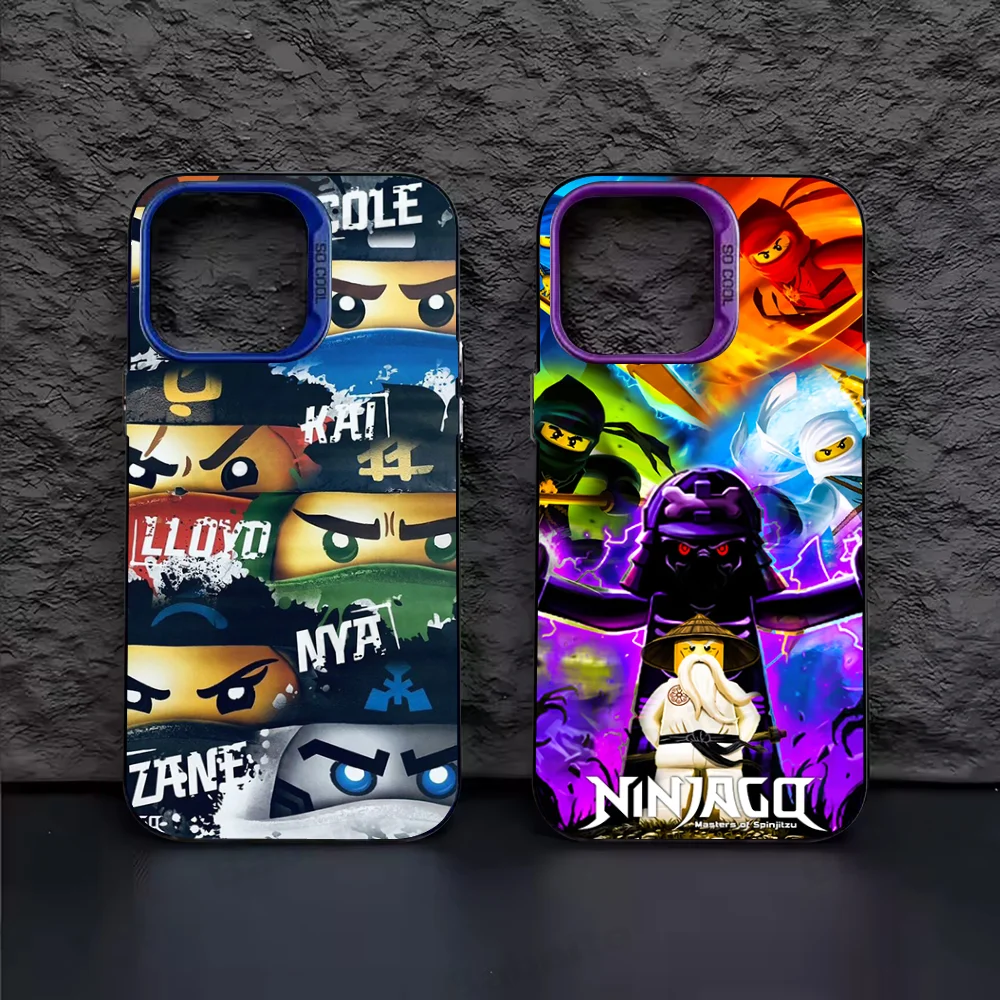 L-Lego N-Ninjago-funda de teléfono con ondas láser, funda de silicona plateada para iPhone 17 16 15 14 13 12 11 Pro Plus Max