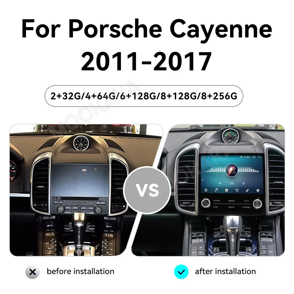 For Porsche Cayenne 2010 - 2017 Car Radio Multimedia Player Wireless Carplay Android Auto Autoradio Stereo GPS Navigation WiFi