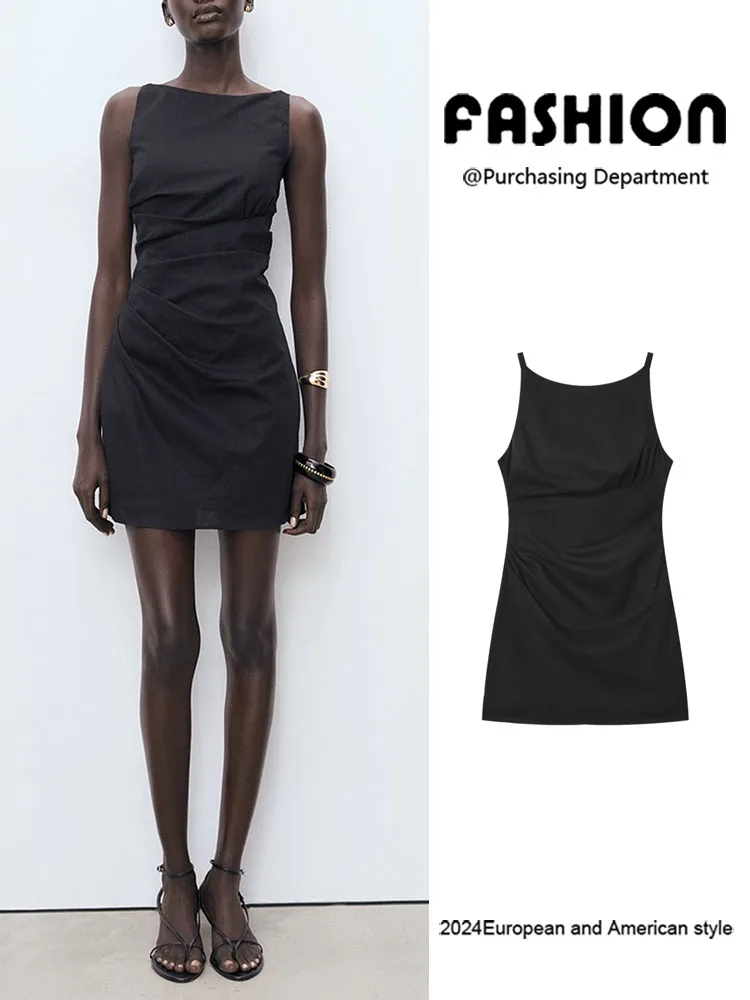 

Новая женская модная плиссированная юбка-миди из спандекса с завышенной талией, стройнящая фигуру, коллекция Осень 2025