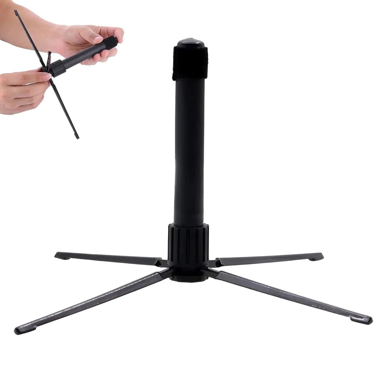 

Flute Stand Portable Foldable 4-Legged Instrument Accessories With Metal Base Desktop Flute Stand For Travel Home Doorway