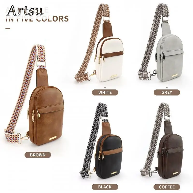 New Hot Selling Chest Bag Women Pu Simulation Leather Detachable Dual Use Crossbody Bag Fashion Shoulder Bag Leisure Waist Bag