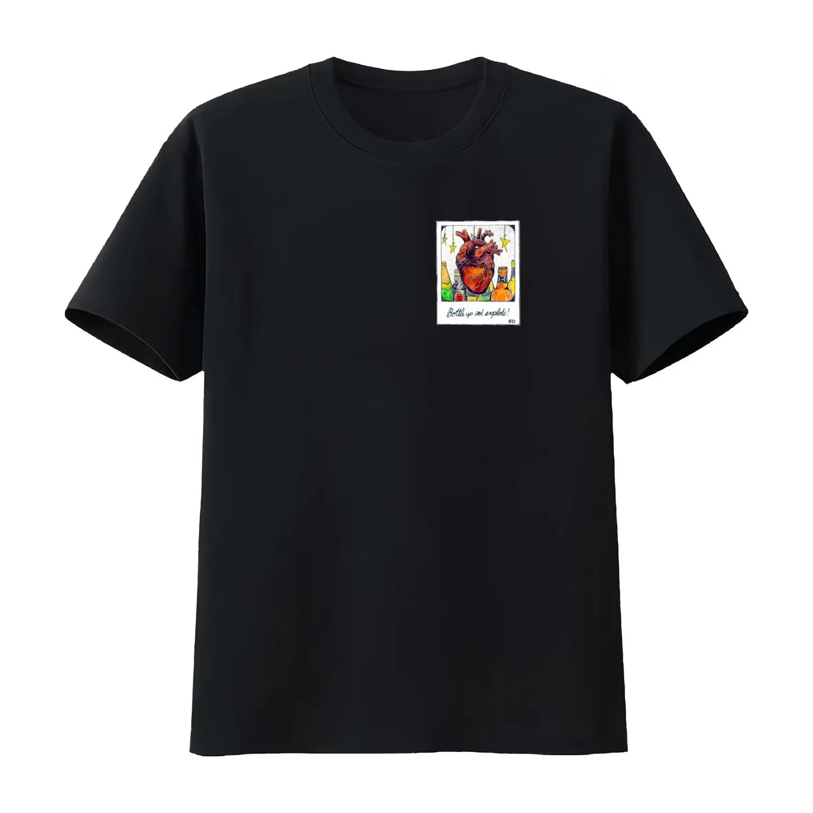 Bottle Up and Explode T-Shirt Summer Casual Cotton Tee Oversized Streetwear Tops Vintage Graphic Print Unisex Men Women