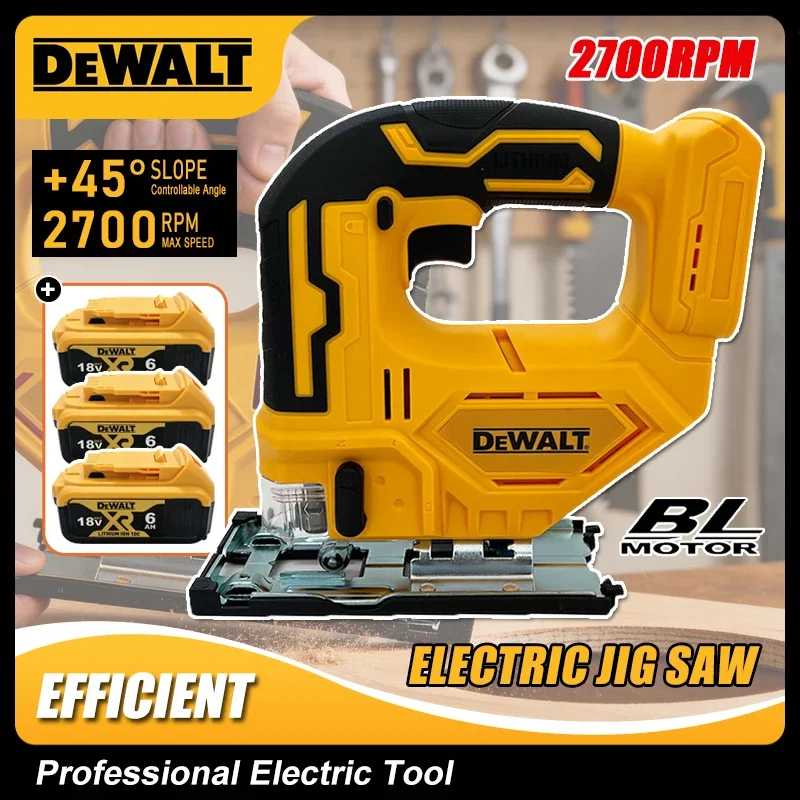 

Аккумуляторный электрический лобзик Dewalt, бесщеточный, портативный, многофункциональный, регулируемый, для работы по дереву