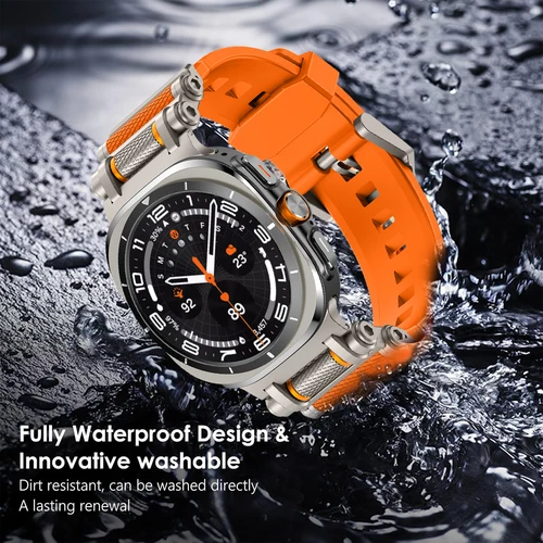 Imagen 2 del producto Correa de silicona de lujo para Samsung Galaxy Watch Ultra 2025, correa deportiva de 47mm para Galaxy Watch Ultra de 47mm, pulsera sin huecos