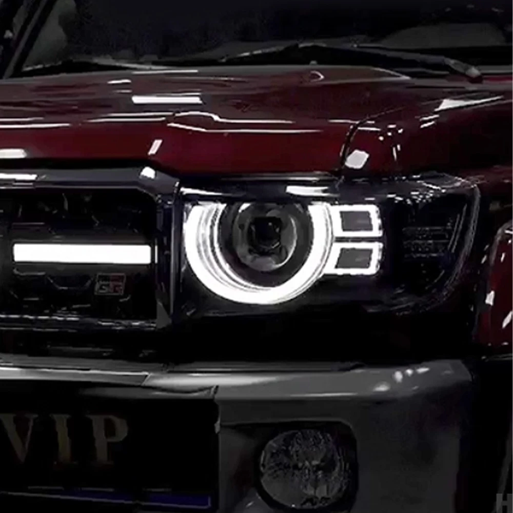 

Для Toyota Land Cruiser LC71 LC76 LC78 LC79 2006-2023 Обновление фары в сборе Защитный стиль Светодиодные линзы проектора Аксессуары