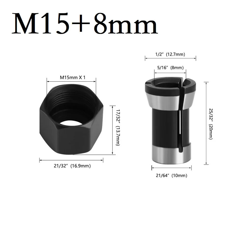 

Carbon Steel Collet Chuck Collet Chuck Router Milling Cutter Screw Nut Collet Chuck Accessories Enhanced Safety Features