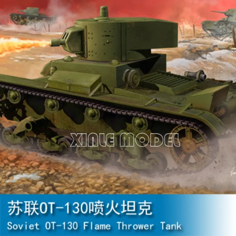 

Комплект модели пластикового танка Trumpeter 82498, советский танк OT-130, 1/35 с пламенным метателем