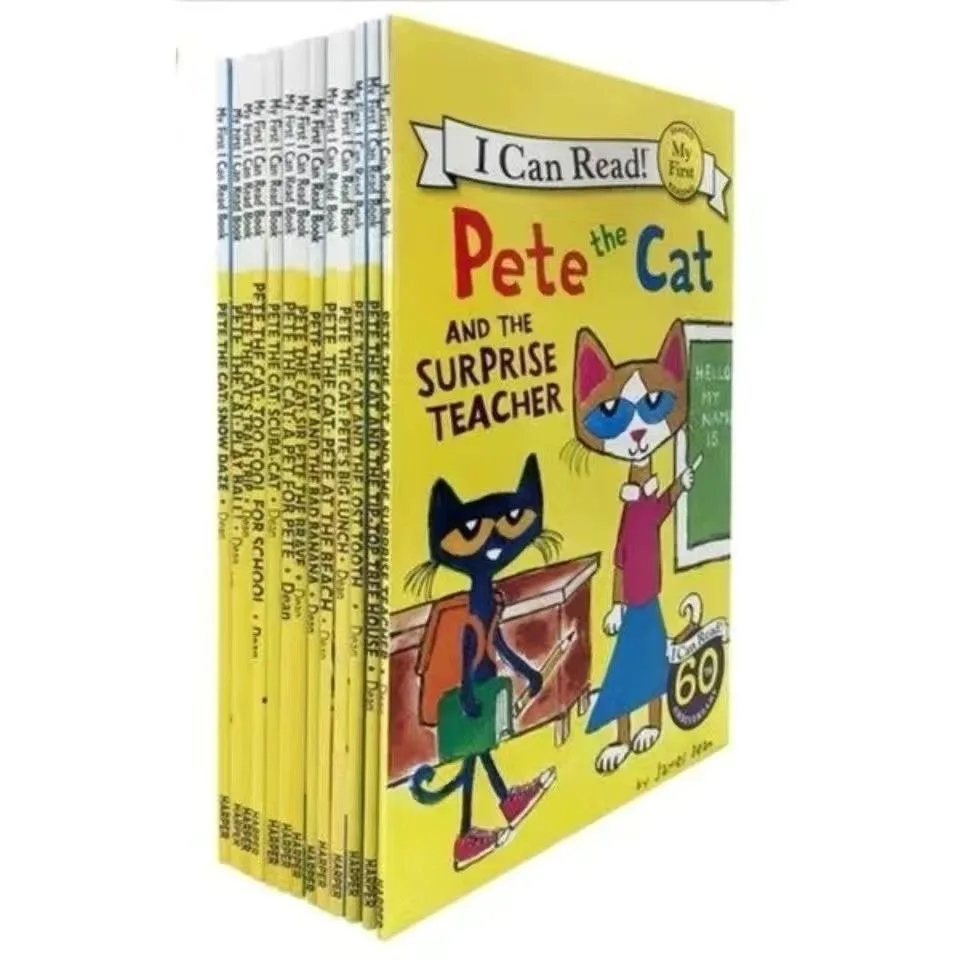 19 libri Pete The Cat Picture Book I Can Read Color Inner Page Bedtime Reading Book for Kids