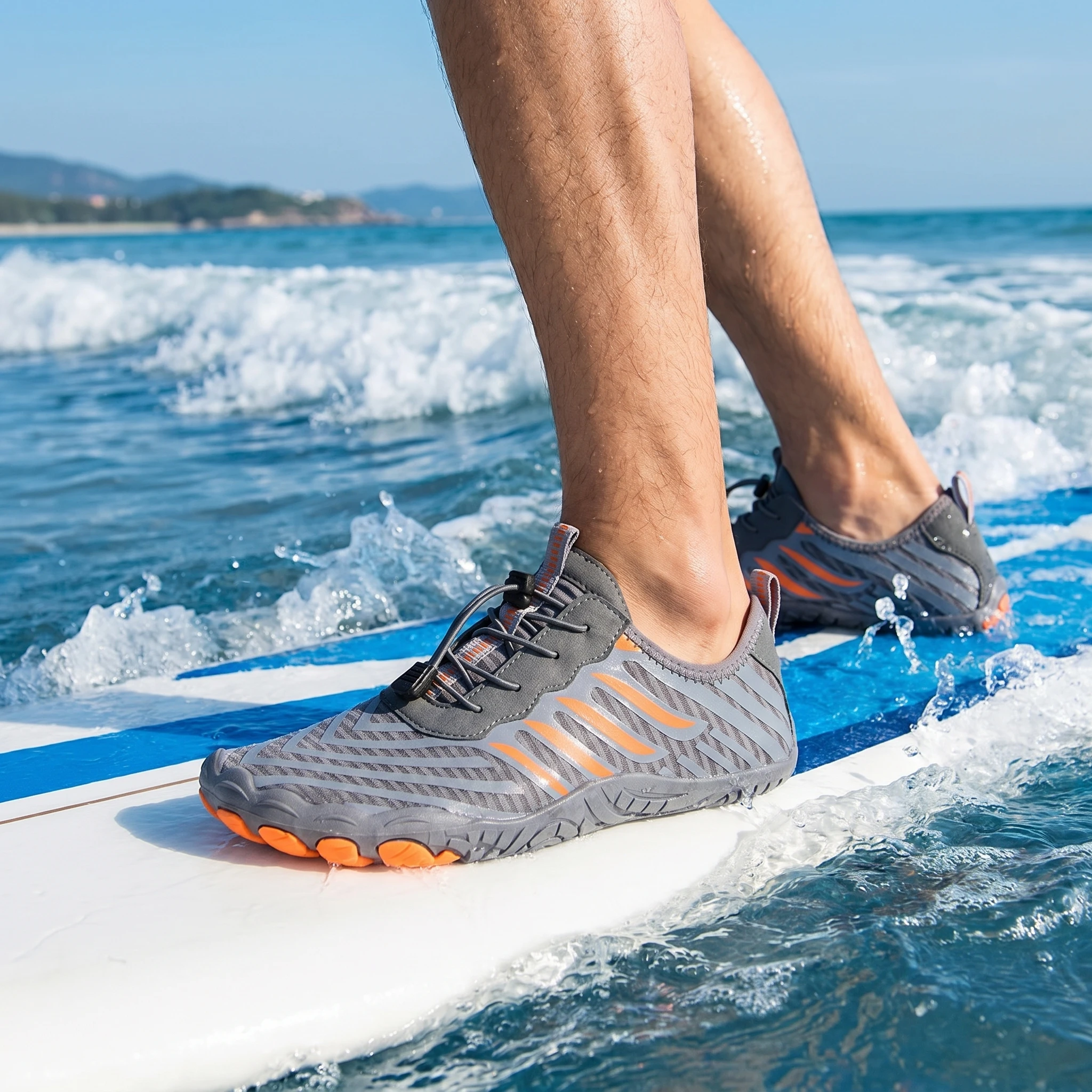 Zapatos acuáticos de secado rápido para hombre, zapatos acuáticos para exteriores, ligeros, para vadear, playa, natación, Fitness, ciclismo, zapatillas transpirables