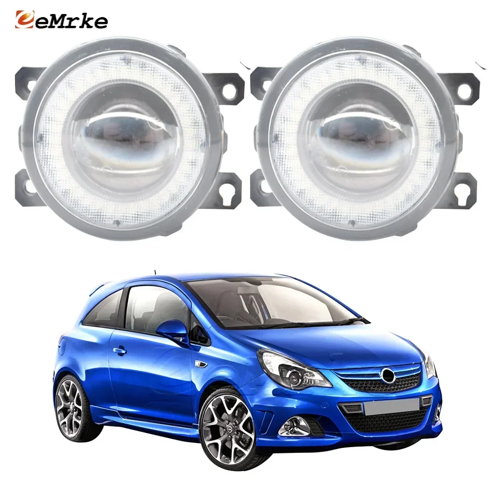 Led Angel Eye DRL Lens Car Fog Lamp Daytime Running Lights for Opel Corsa D OPC 05/2007 2008 2009 2010 2011 2012 2013 2014 2015